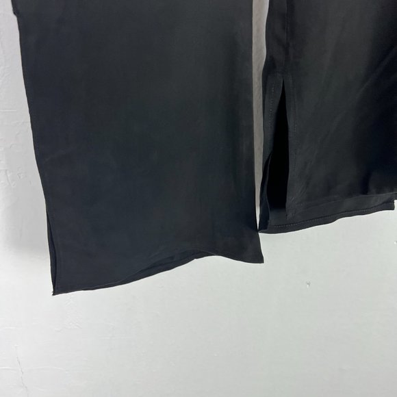 NWT Line & Dot Cupro Cold Shoulder Top Tie Neck Black Size Large L NEW - Picture 6 of 15